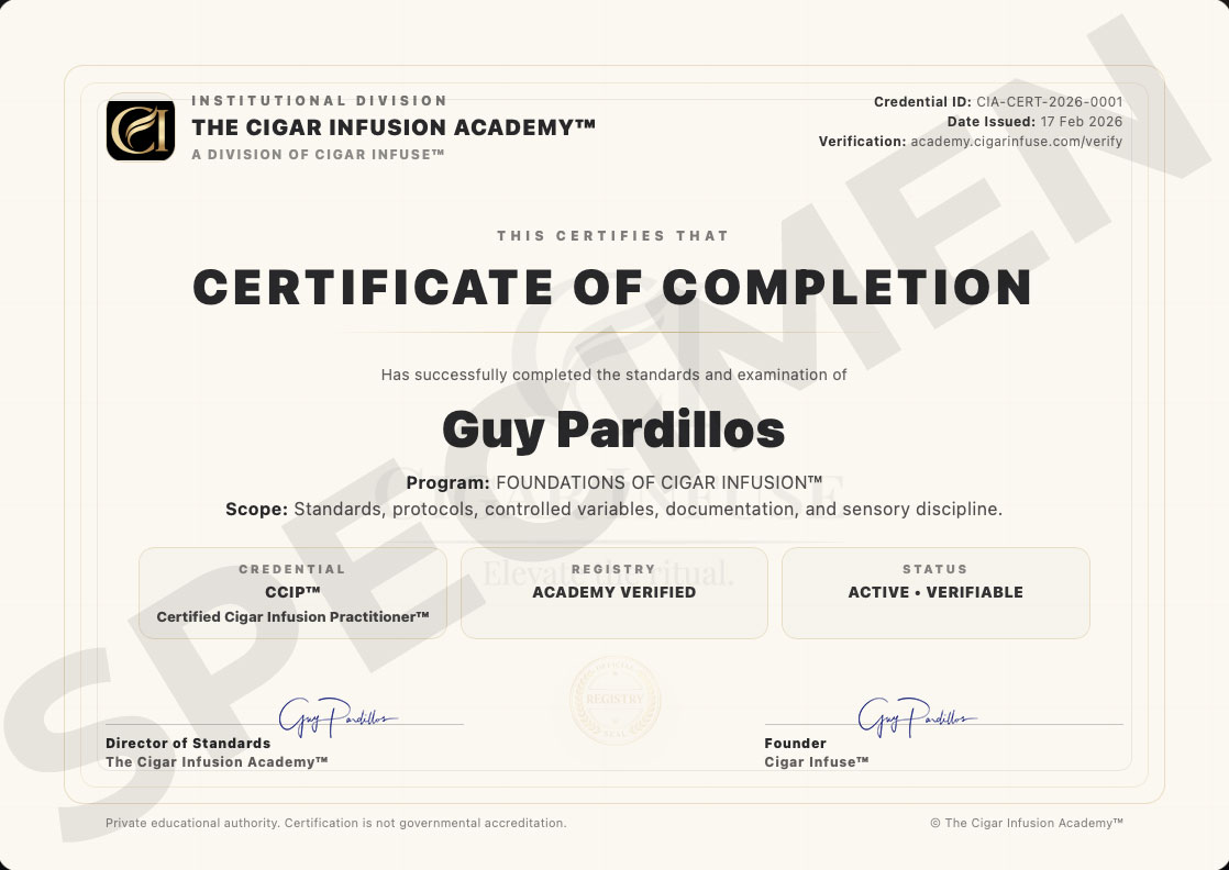 Official Certificate of Completion